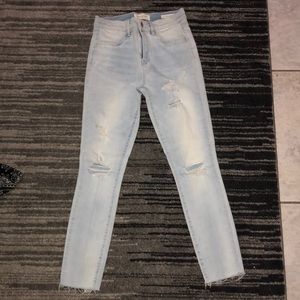 PacSun cropped ripped jeans